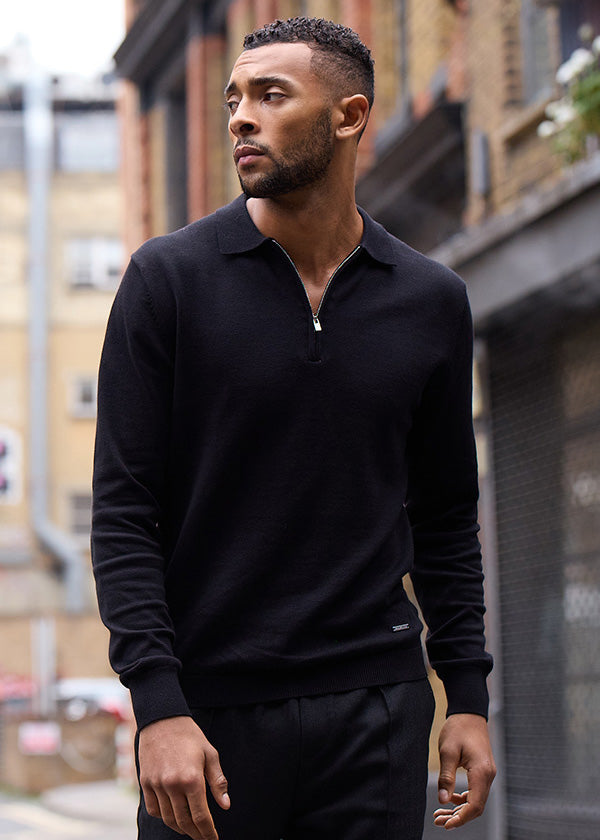 Men's long sleeve knitwear shirt from Maklin Clothing