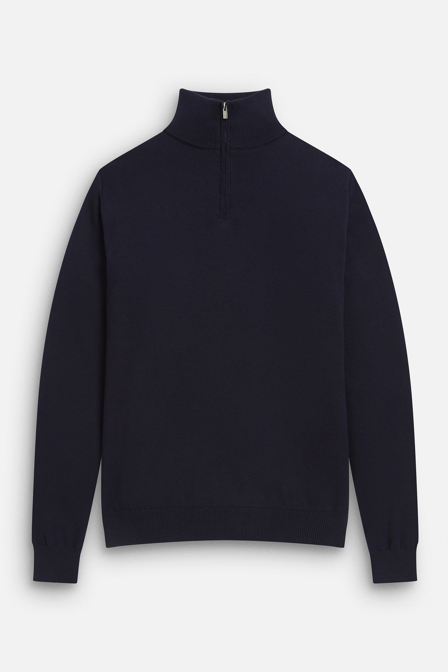 Ross Slim Fit Quarter Zip Jumper - Navy