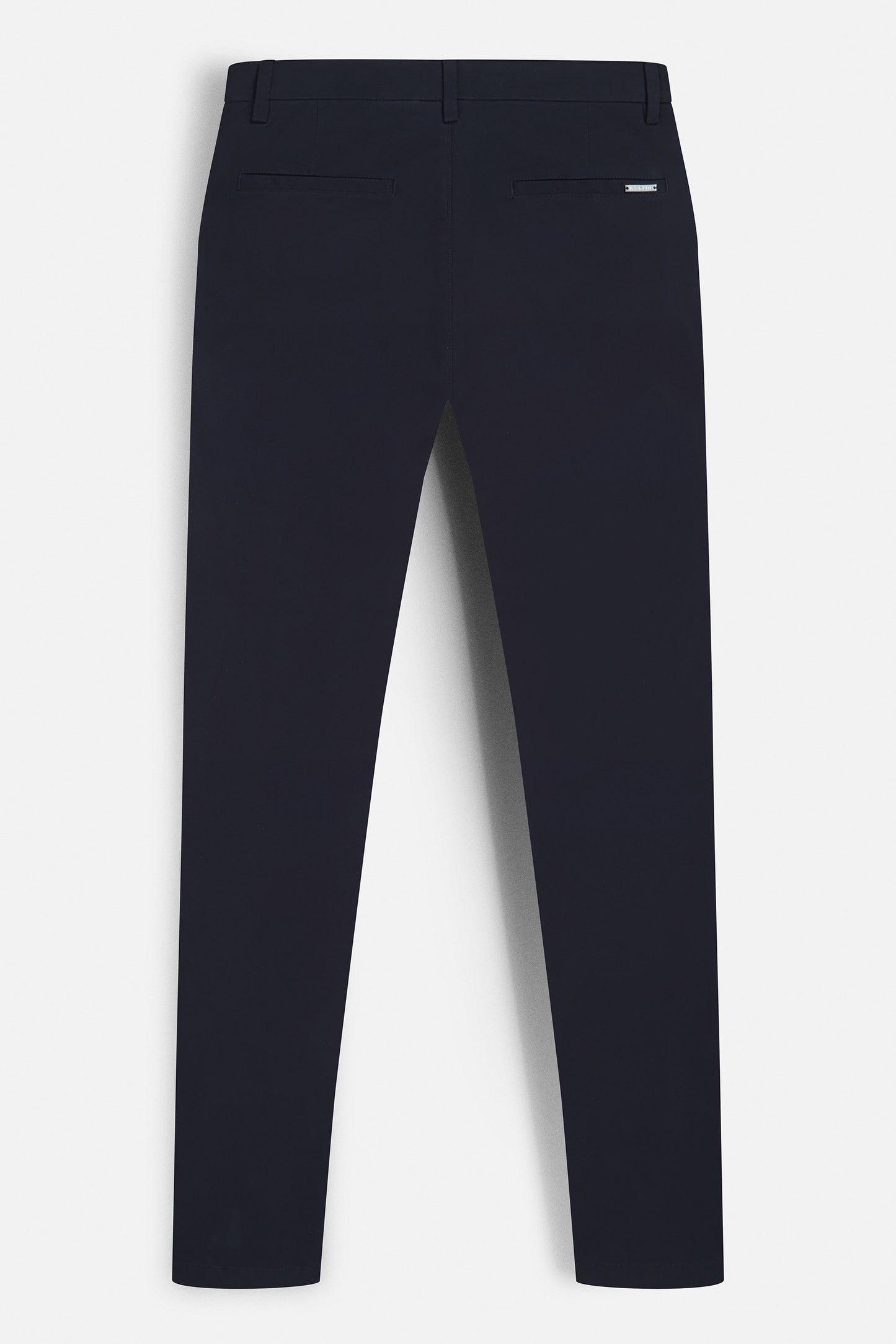 Men's navy blue chino trousers from Maklin Clothing