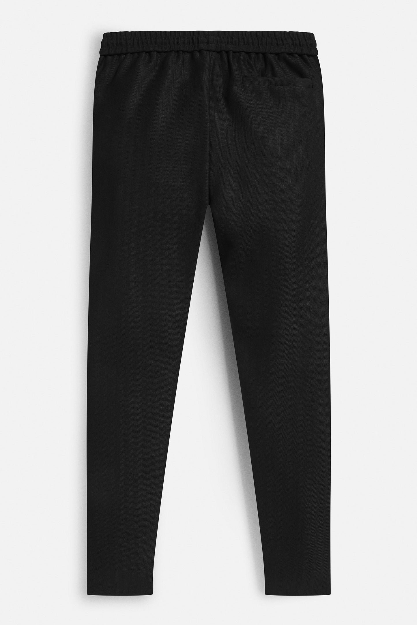 Irven Herringbone Slim Fit Joggers - Black