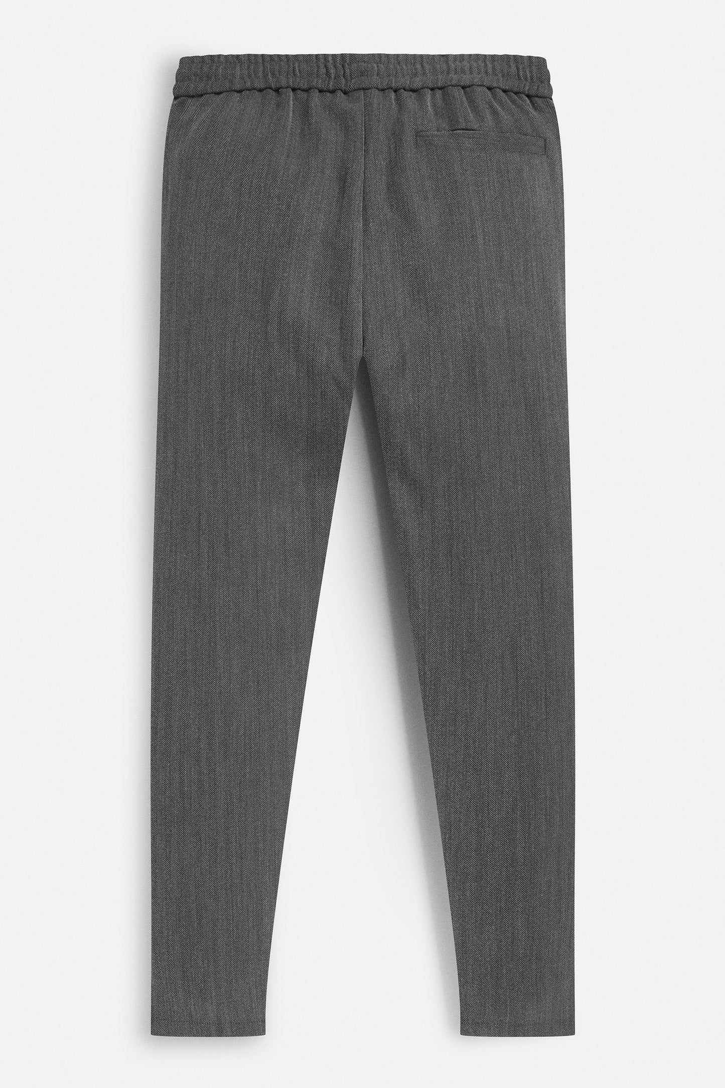 Irven Herringbone Slim Fit Joggers - Grey
