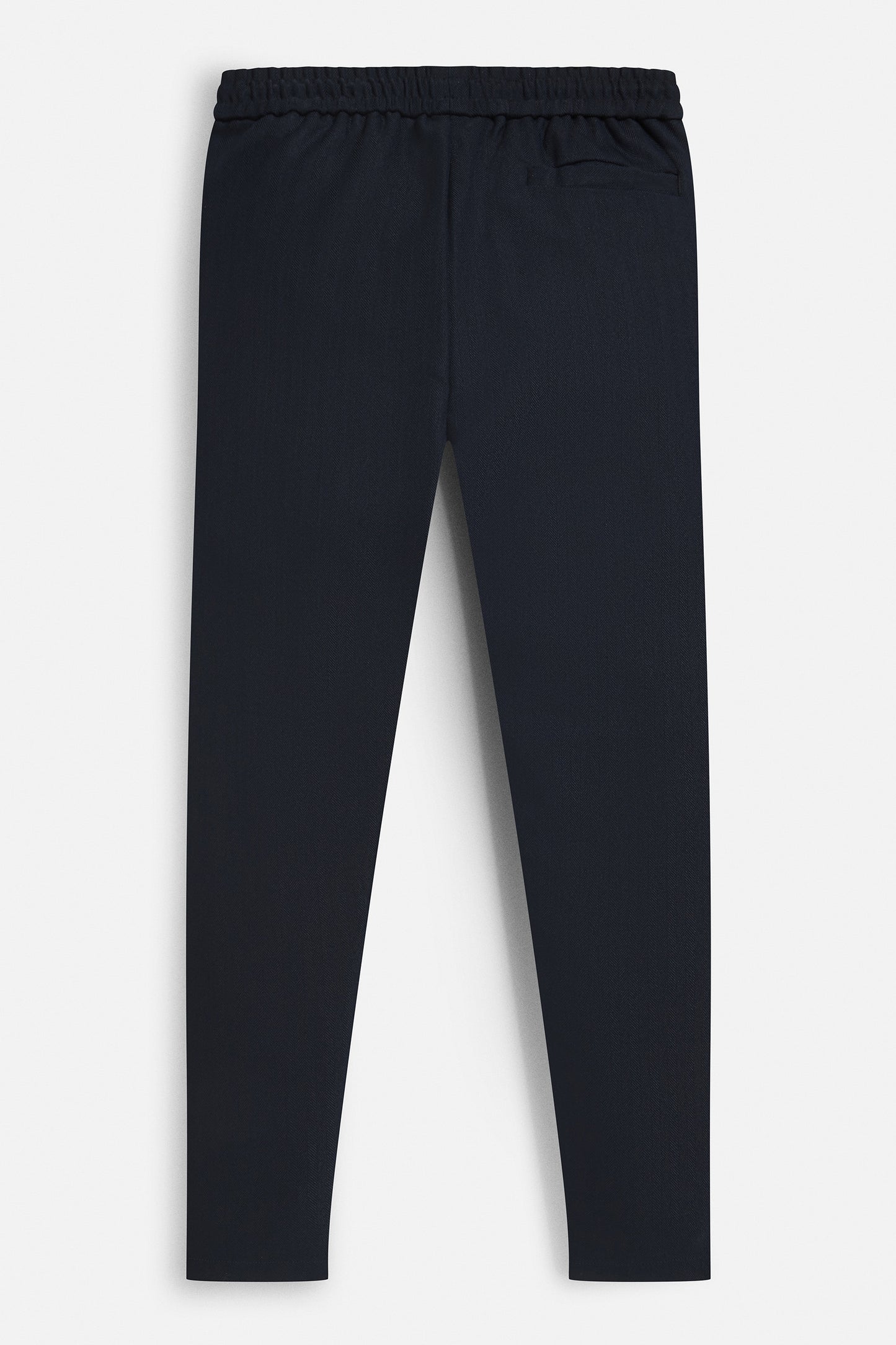 Irven Herringbone Slim Fit Joggers - Navy
