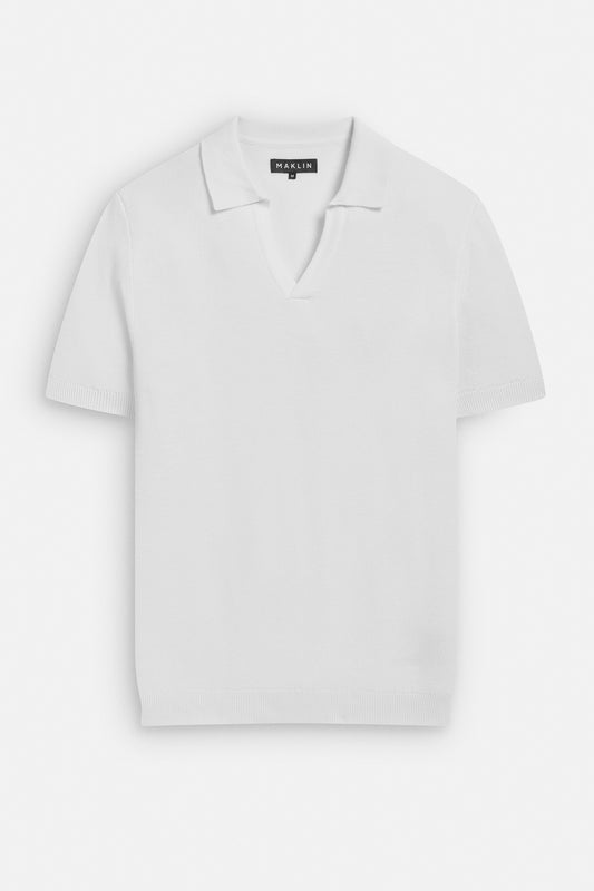 Alick Short Sleeve Polo Shirt - White