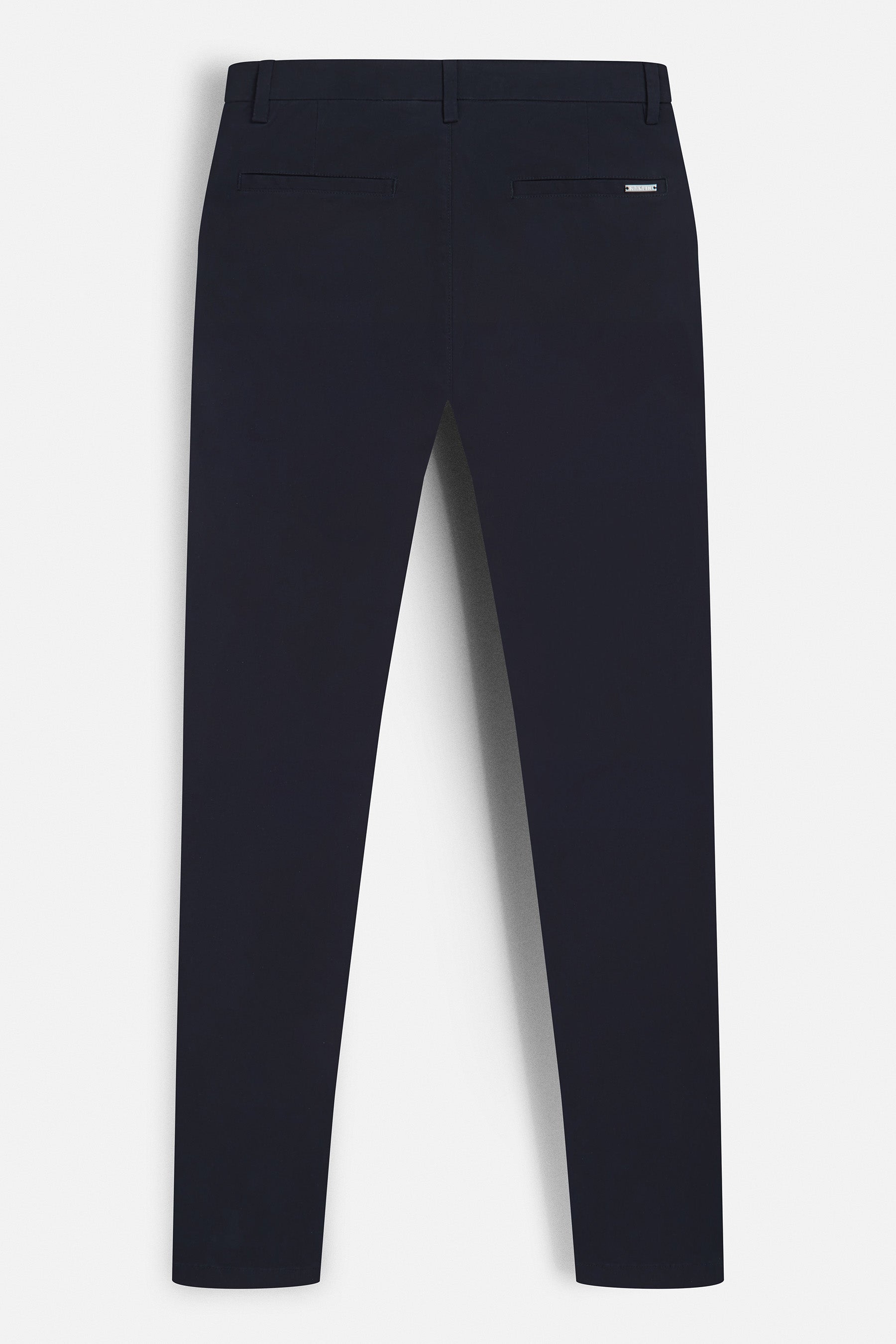 Men's navy blue chino trousers from Maklin Clothing