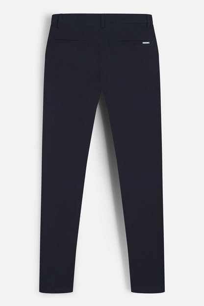 Men's navy blue chino trousers from Maklin Clothing